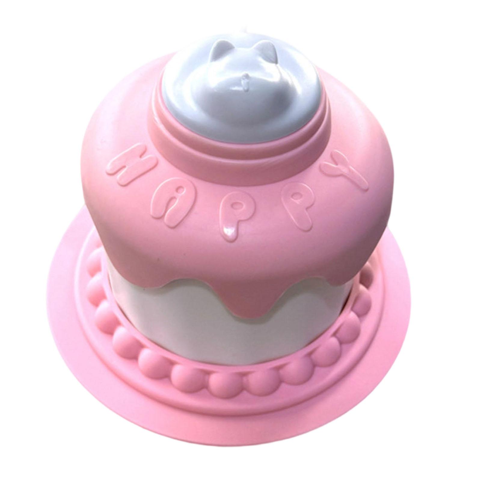 Dog Cake Snack Bowl Pet Multi  Functional Feeding Bowl розовый