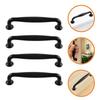 4Pcs Single Hole Cabinet Handles Aluminum Alloy Minimalist Door Pulls for Drawers Cupboards Kitchen Bathroom Furniture
