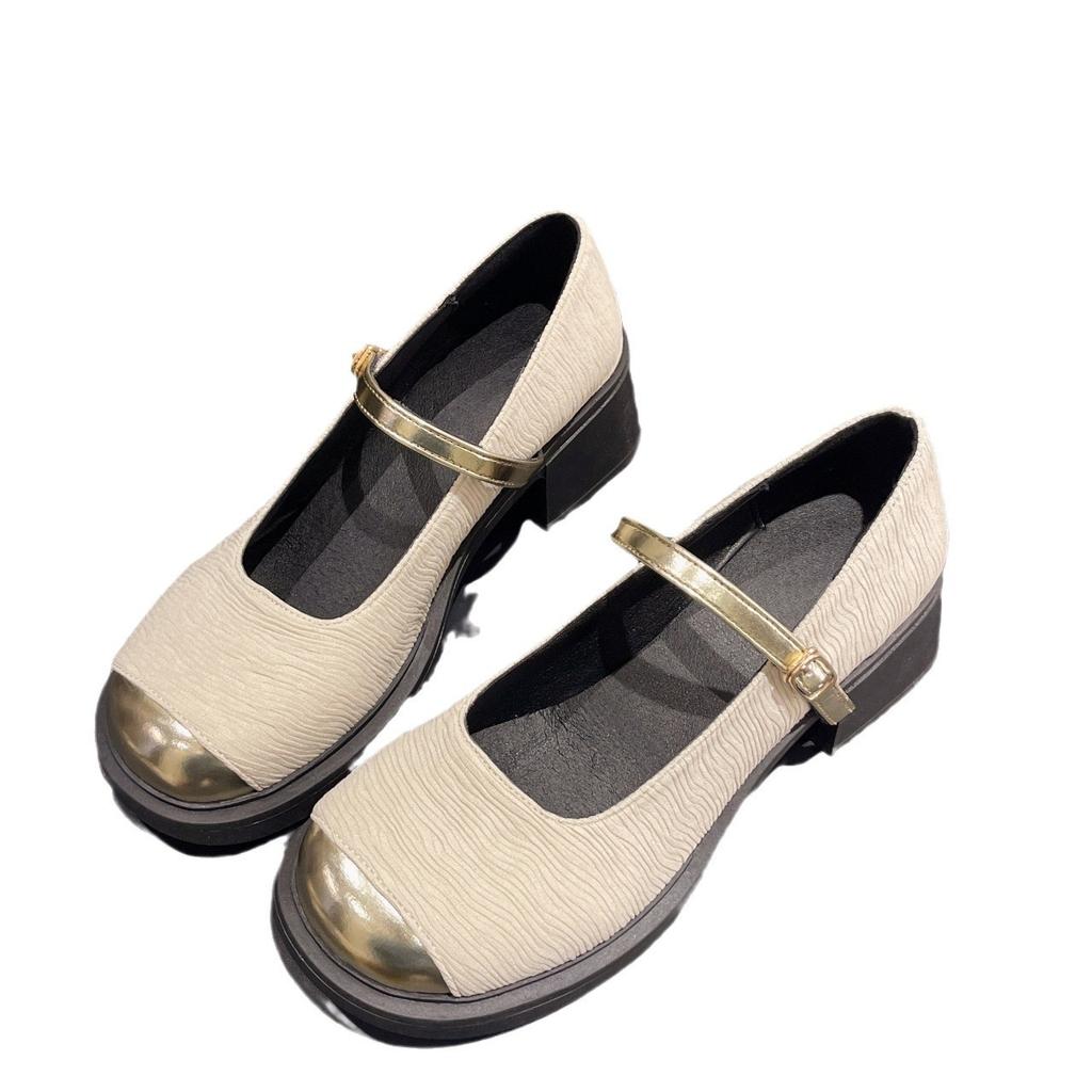 Women's Platform Mary Jane Shoes Low Heels Dress Shoes Chunky Block Heel Mary Janes Pumps with Ankle Strap for Women Casual Round Toe Ballet Shoes