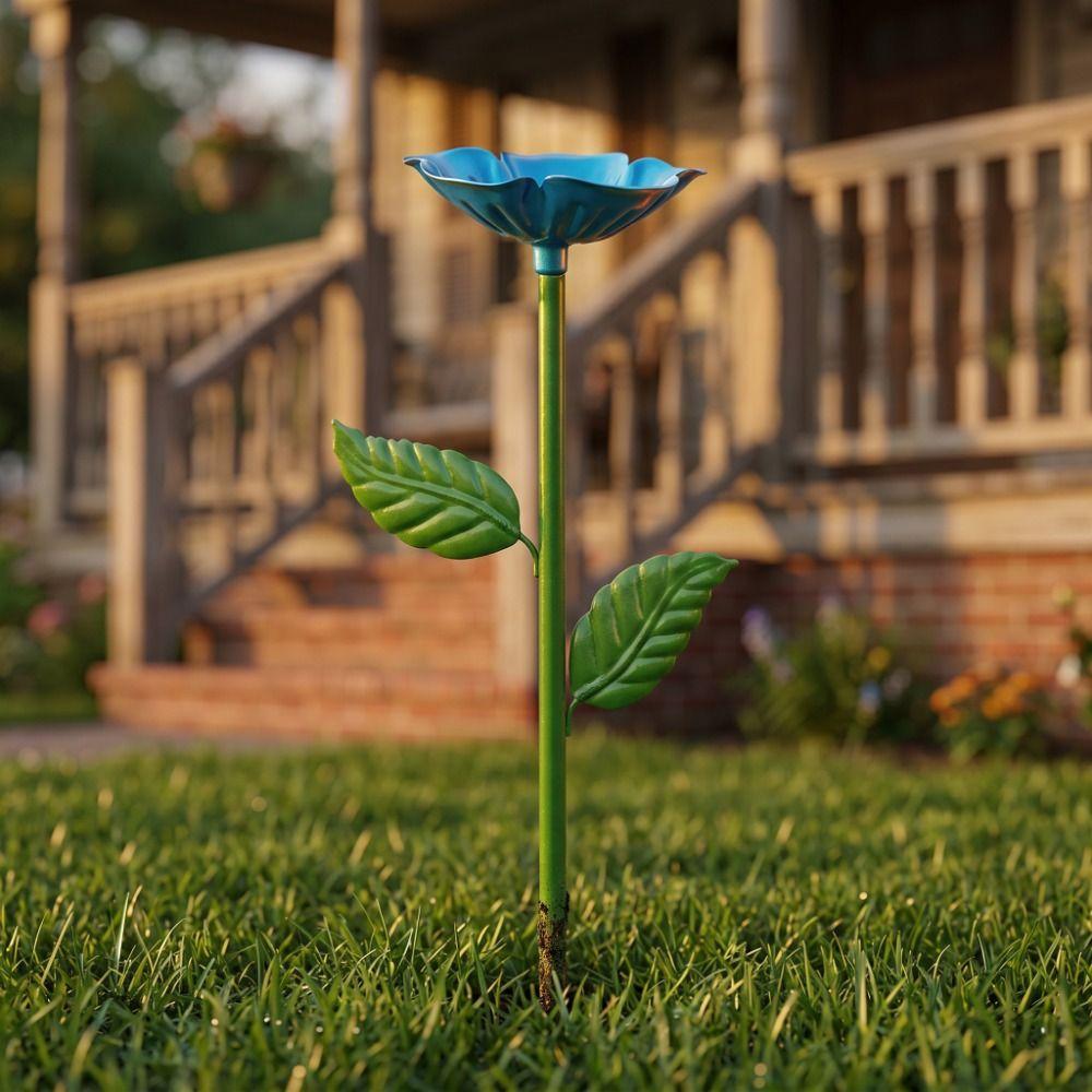Garden Stake Bee Water Feeder Flower Design Insect Drinking Cup Bee Butterfly Water Dispenser Lawn