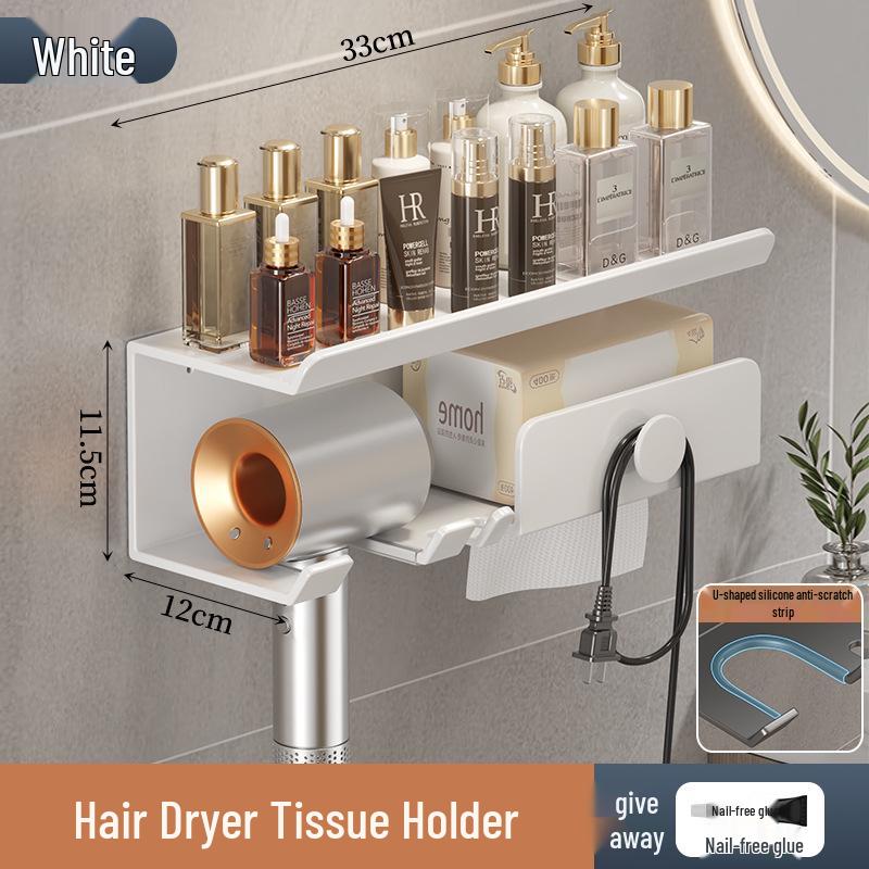 Cross-border Bathroom Multi-functional Hair Dryer and Toiletries Rack