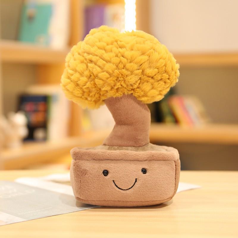 Creative Plush Money Tree Ornament - Green Potted Plant Doll for Living Room