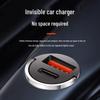 Pull-Ring Dual USB Fast Car Charger with Hidden 200W Flash Charge & Multi-Function Cigarette Lighter