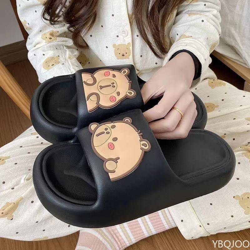Fashion Summer New Beach Slipper Outdoors Nonslip Couple Shoes Cute Capybara Design slipper Men Women Thick Sole Slippers Zapatos 2025