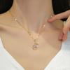 Light Luxury Temperament Gorgeous Full Diamond Dolphin Necklace Female Versatile Collarbone Chain Titanium Steel Chain