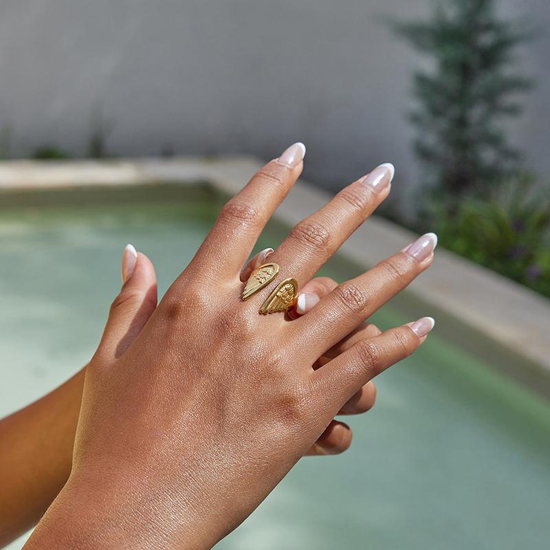 Retro Angel Wings Ring For Women Adjustable Open Ring Handmade Designer Jewelry Unisex Accessories Gift
