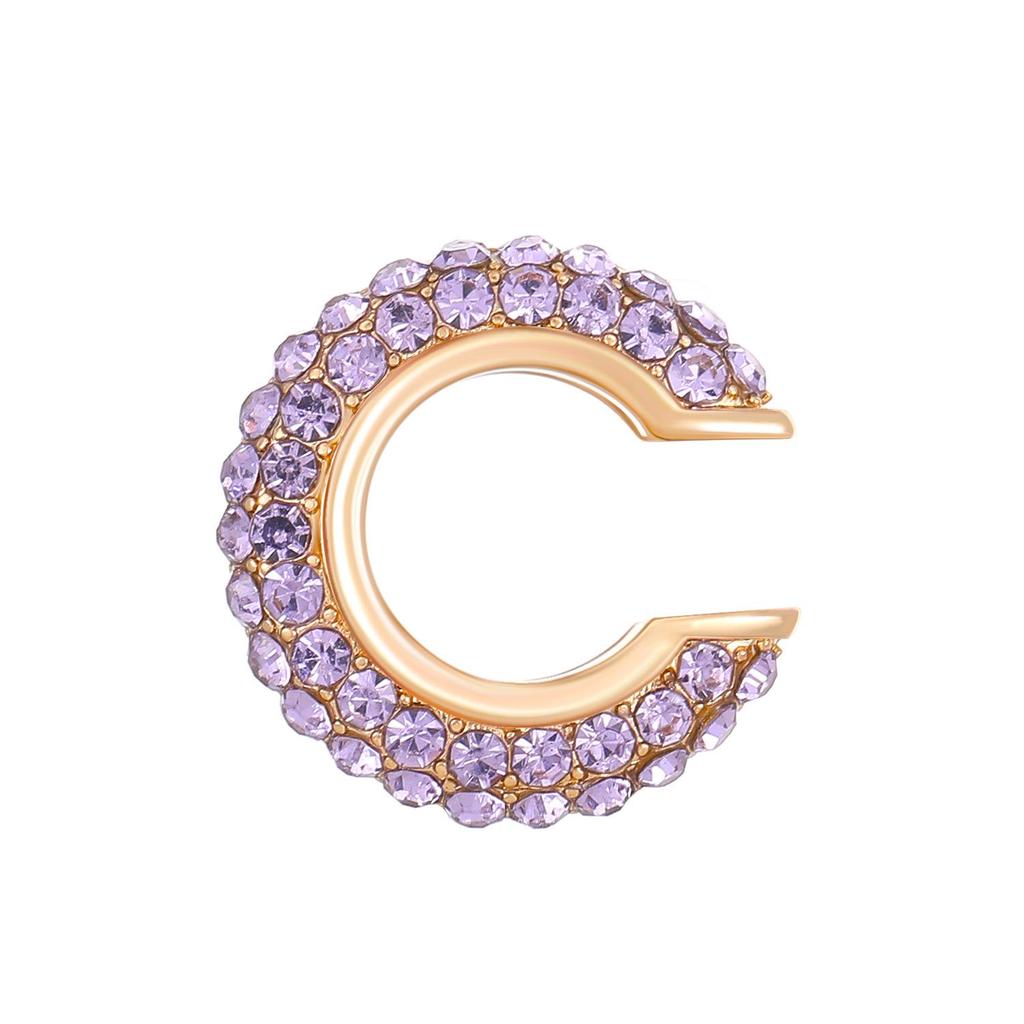 European & American Popular C-shaped Rhinestone Ear Cuff Earrings, No Piercing Needed for Women