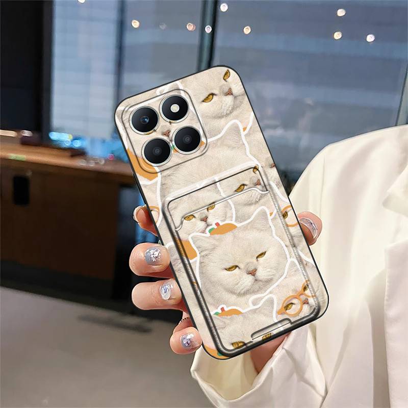 Ochronne etui na telefon z kieszonką na karty Dla Honor X6a/X6a Plus Przeciwpyłowe Wstrząsoodporne Graffiti Odporne na uderzenia Trwałe Odporne na zabrudzenia