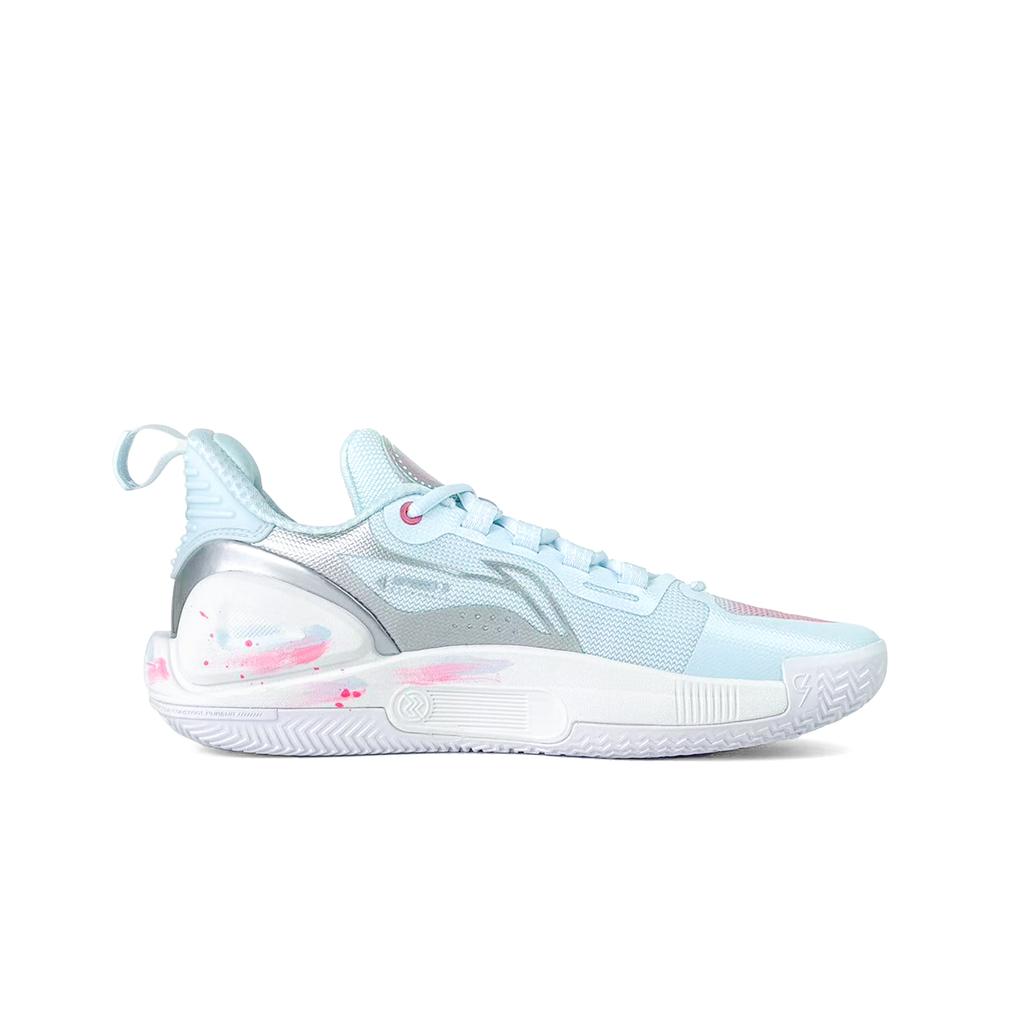 Li Ning Speed 9 Cushioning Abrasion Resistant Low top Basketball Shoes Men's Blue Pink ABPT001-6()