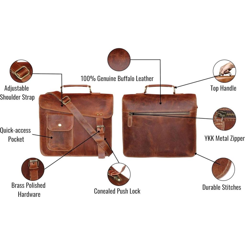 11" kleine Leder-Umhängetasche, Umhängetasche, Umhängetasche, Vintage-Umhängetasche für Damen und Herren, Umhängetasche, Herren-Geldbörse, kompatibel mit iPad und Tablet