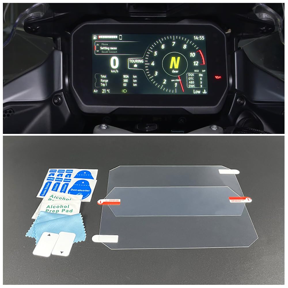 

2021 2022 2023 Ducati Multistrada V4S Sport V4 Pikes Peak Rally Cluster Meter Film Dashboard Cover Screen Protector