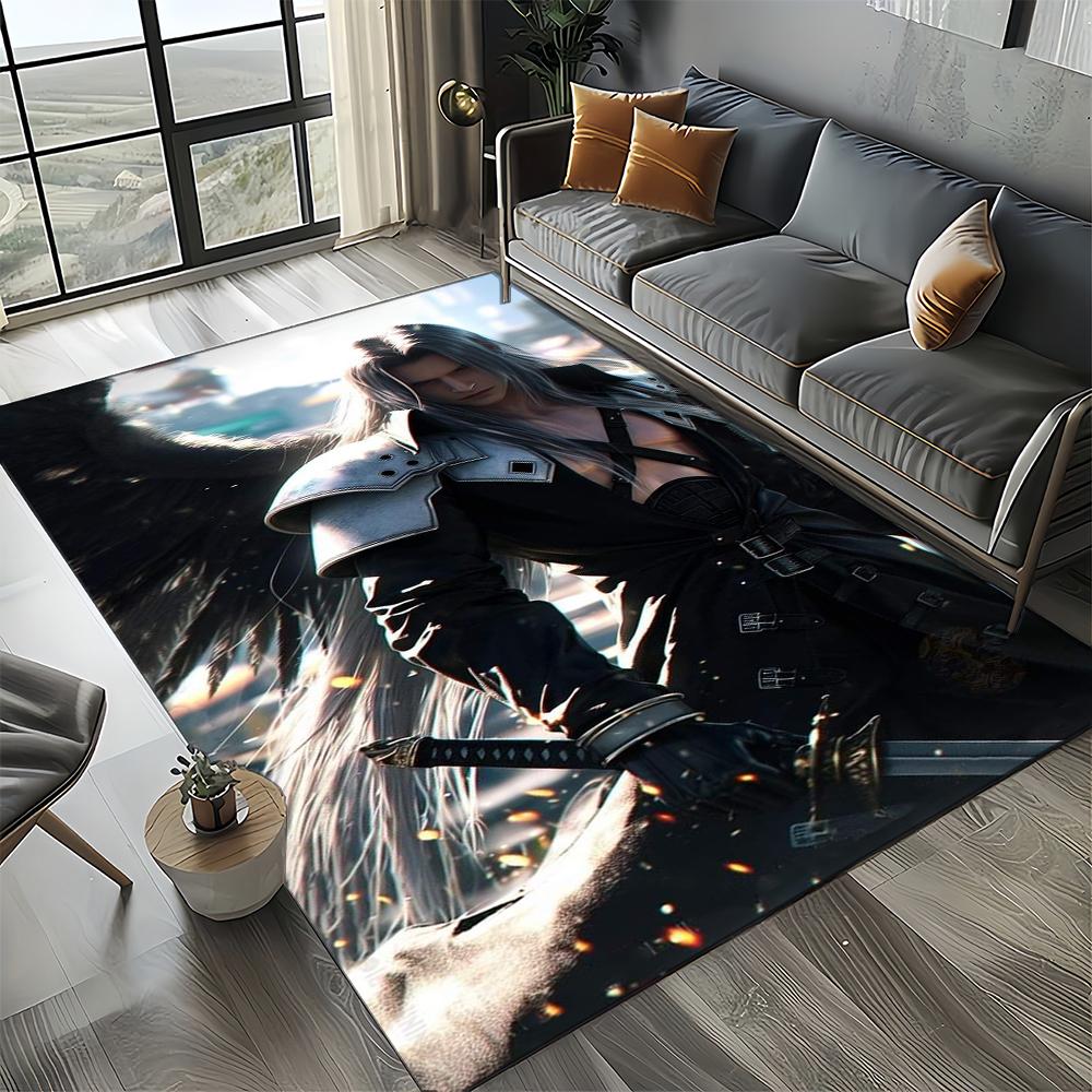 27 Style New Sephiroth Final Fantasy Games Cloud Tifa Aerith Carpet Rug for Living Room Bedroom Home Sofa,Kid Non-slip Floor Mat