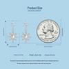 Everlee Exquisite Iridescent Snowflake Stud Earrings In S925 Sterling Silver - Holiday Jewelry for Women