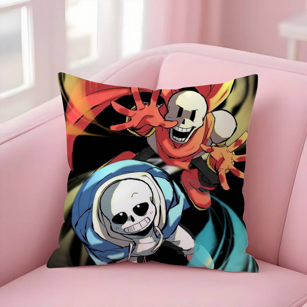 Game U-Undertale Pillow Case Sofa Short Plush Double-sided HD Printing Room Home Office Gift Cushion Cover