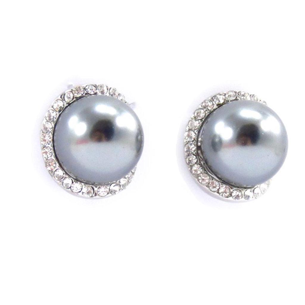 Les Trésors De Lily [J6816] – Graue Designer-Ohrringe „Sissi“.