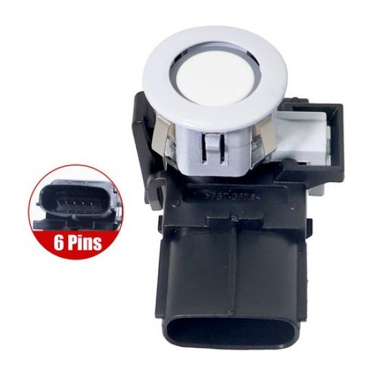 Front Bumper PDC Parking Sensor + Retainer White For Toyota Sienna 89341-48010