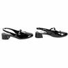 Excelentes tacones LOUIS VUITTON Romy Slingback Pump esmalte negro Mujer 37.5 Usado