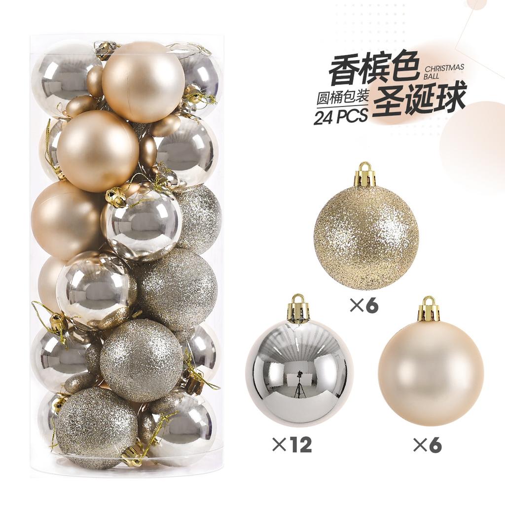 24pcs/set 3cm Christmas Balls Christmas Tree Ornaments Ball Xmas Hanging Tree Pendants Home Party Decor 2025 New Year Gift