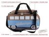 Sac isotherme - brisa - bucb05 - 25 l - vw combi bus t1 - vintage bleu pétrole/brun