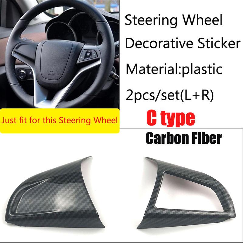 Car Accessories Interior Steering Wheel Decoration trim Case sticker For Chevrolet Orlando Cruze Trax Aveo Sonic Onix Cobalt