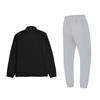 Li-Ning Solid Color Simple Loose Breathable Cotton Comfortable Versatile Stand Collar Cardigan Sweatshirt Casual Sports Suit YWDV349-1+AKLV8AB-2