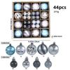 6CM Electroplated Irregular Painted Christmas Ball Ornaments Gift Box Set - Tree Hanging Decorations