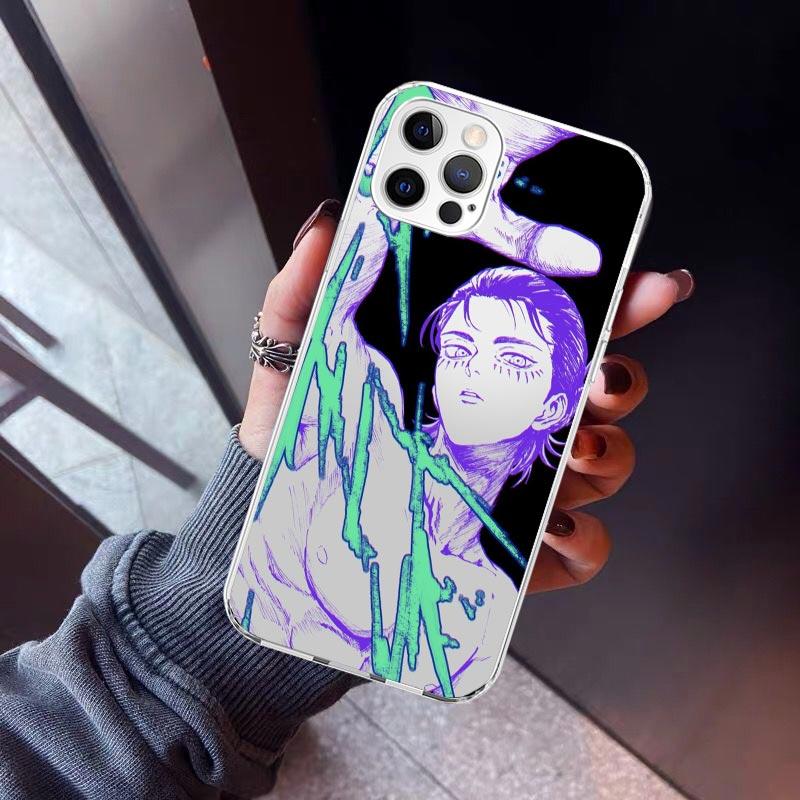 

A-Attack on T-Titan Eren Yeager Phone Case For iPhone 17 Air 16 15 Pro Max 14 Plus 13 Mini 12 11 Cover 7 8 SE Silicone Shell Pri iPhone 17 Air