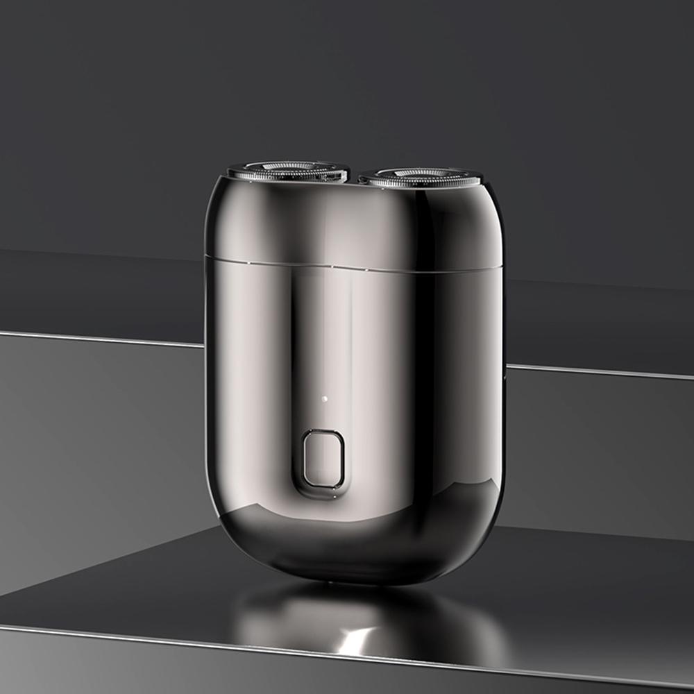 Portable Double-Headed Mini Magnetic Rechargeable Electric Shaver for Men Compact Travel-Friendly Grooming Tool USB Portable men
