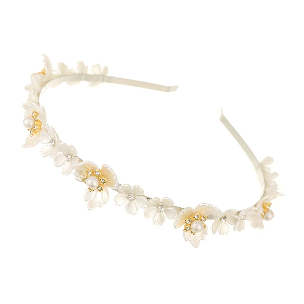 

Новая жемчужная стразовая цветочная повязка на голову Модные сплавные хрустальные повязки для волос для женщин Ежедневные аксессуары для волос