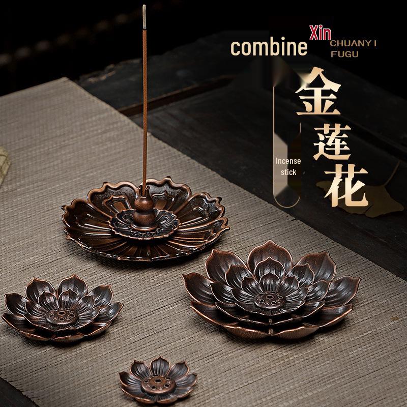 

Подставка и горелка для благовоний Лотос для благовоний из сандалового дерева и агарового дерева Gourd Incense Holder (approx. 3g)