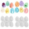 Easter Silicone Molds Rabbit Egg DIY Epoxy Resin Plaster Clay Mold Easter Party Home Ornaments Pendant Charms Making Mould Gift