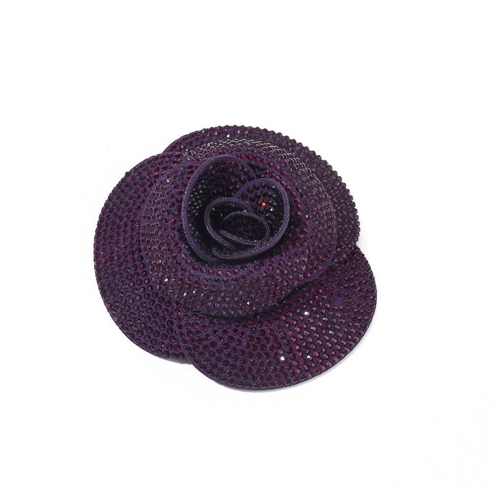 Sewing Supplies Flower Brooch Pin Self-Adhesive Option DIY Craft Patches  For Wedding Party
