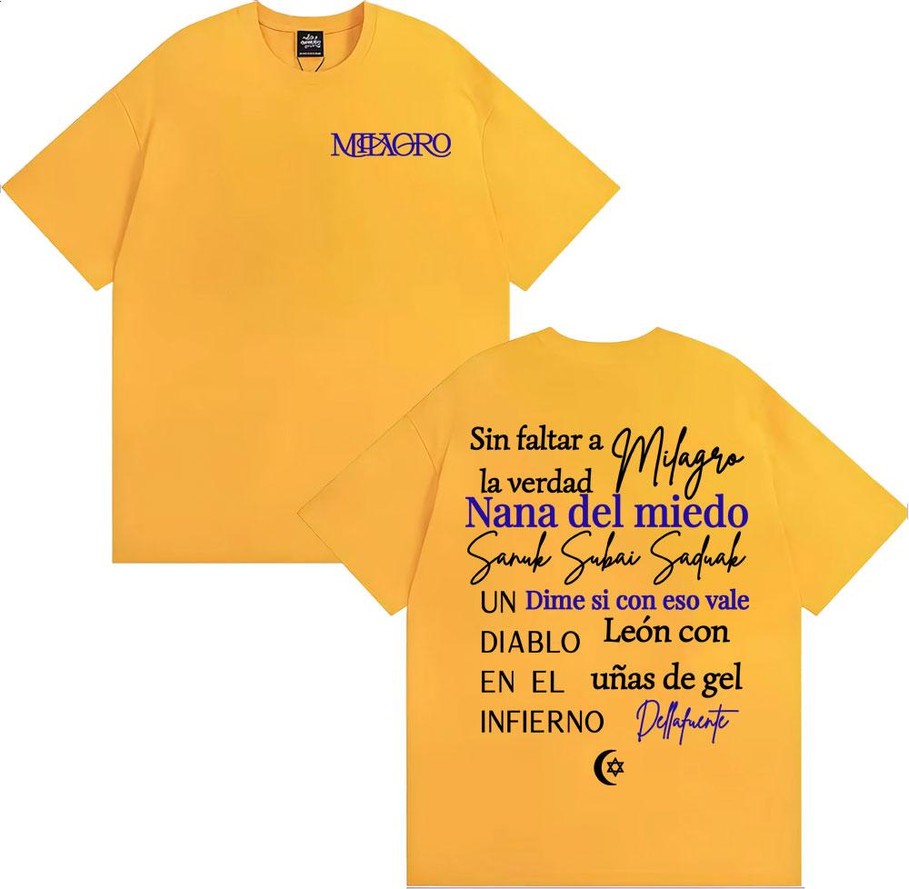 Rapper Dellafuente Nana Del Miedo Printed Tshirts Unisex WOMEN Harajuku Gothic Oversized T Shirts High Quality 100 Cotton Tshirt