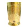 Brass Dining Glass || Drinking Brass Glass || Brass Tumbler with Embosed Design - Capacity 300 ml (Pack of 2 Glasses)