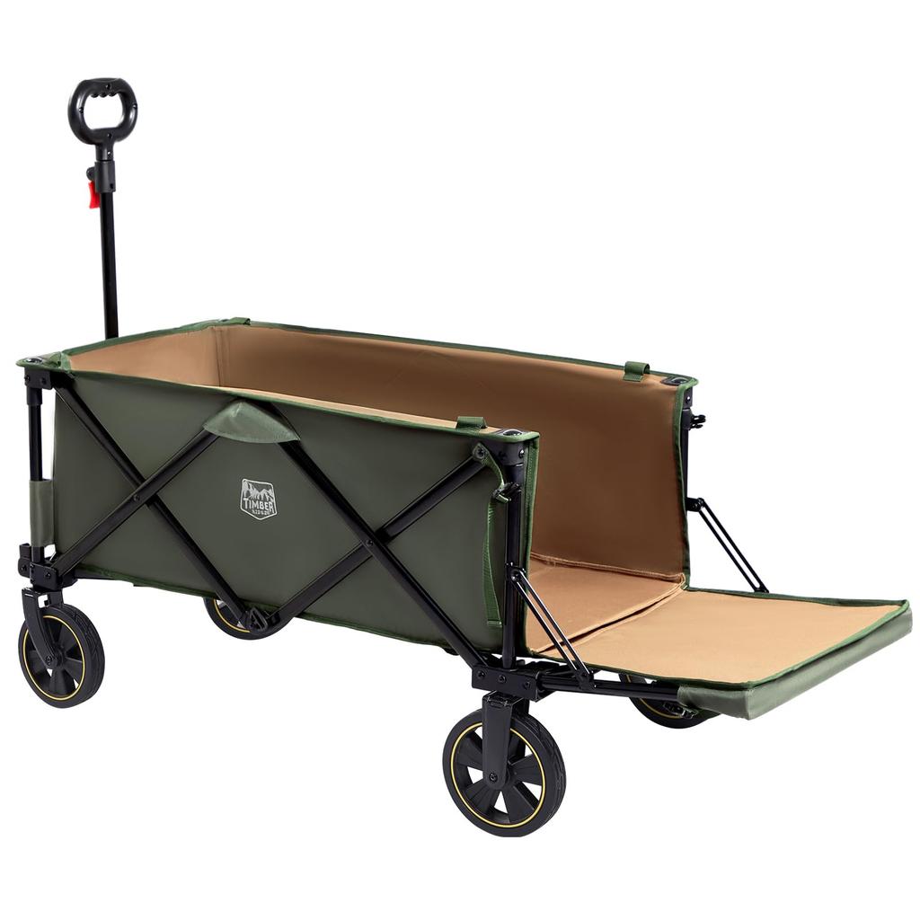 TIMBER RIDGE Outdoor Compatible with Long Convergence Load Capacity Freestanding Large Capacity Storage Pocket Carry Outdoor Camping Wagon Wagon,