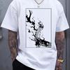 Men Dark Warrior Graphic Print Short Sleeve T-Shirt Regular Fit Casual Tee with Design Men Clothing