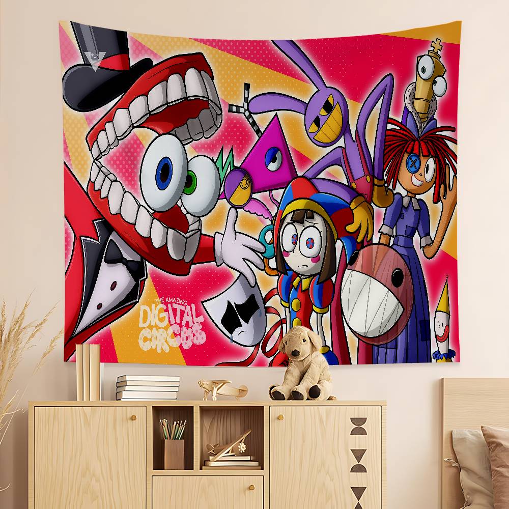 LE CIRCLE NUMÉRIQUE INCROYABLE Dessin Animé Tapisserie Colorée Accrochage Mural Hippie Fleur Tapis Muraux Décor de Dortoir Art Mural Décor