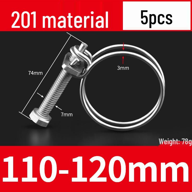 Stainless Steel Double Wire Hose and Pipe Clamp for Gas and Water Retention