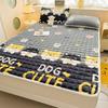 Milk Velvet Mattress Topper Warm Quilted Bed Sheet for Winter Warm Thin Tatami Mat Pad Mattress Protector Cover for Double Beds