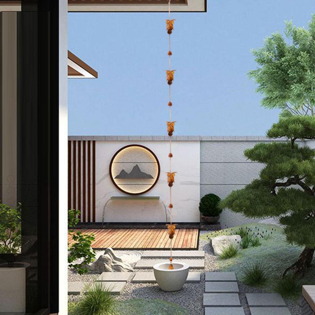 Outdoor Rain Chain Downspout Ornament Decorative Garden Hanging Decoration for Gutters DIY