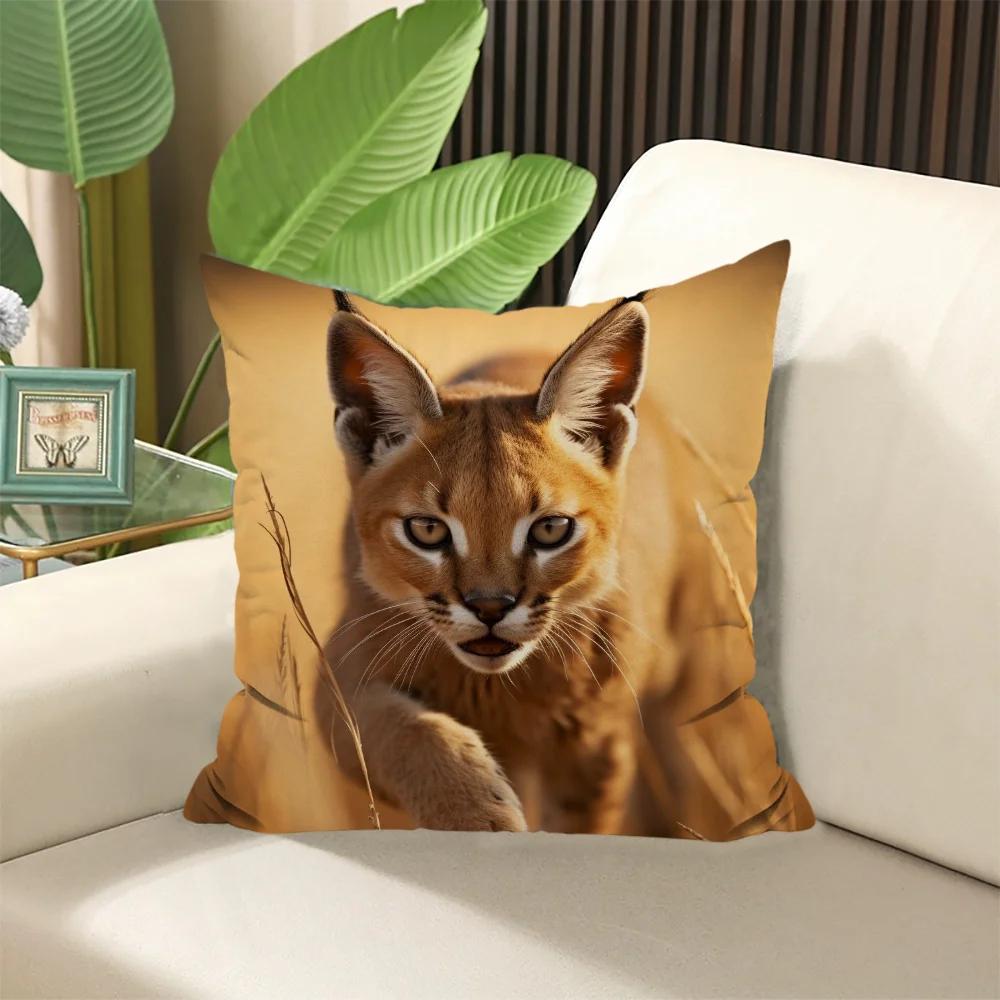 Caracal Cushion Cover  ×  Stuffed Cushions Decorative Pillows for Sofa Pillow Cases Elegant Room Covers Sleep Home Textile