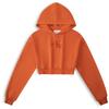 Hooded Pullover Embroidered Letter Short Sleeve Sweatshirt Women Sweatshirt Crimson J222491-SEC