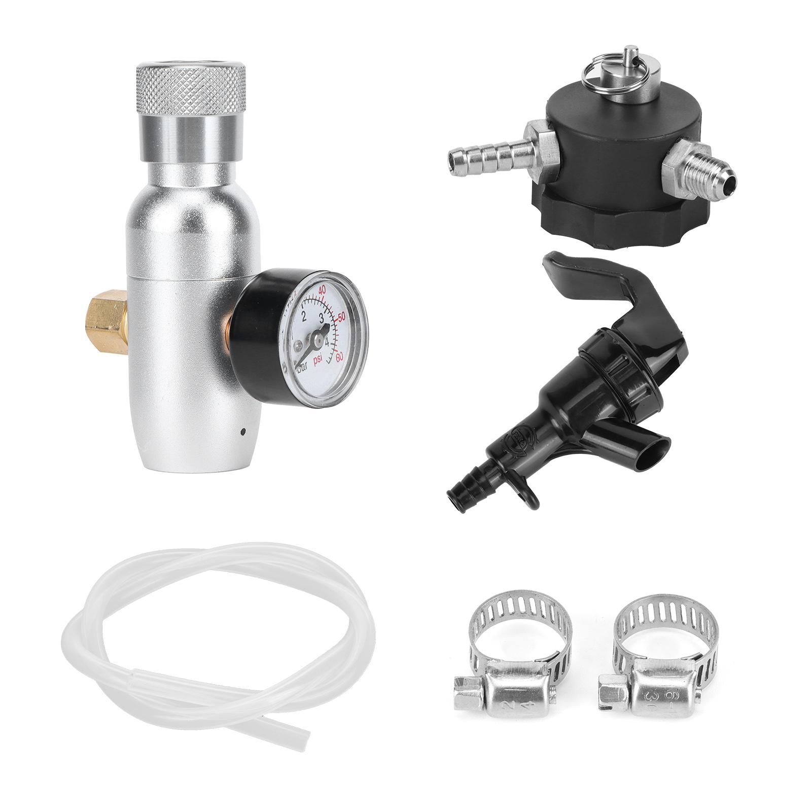 Kit de robinet distributeur de bière portable avec régulateur CO2 pour cultivateurs de 64 oz et 128 oz, Équipement de brassage en acier inoxydable, Accessoires de bière