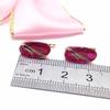 Purple Gold Diamond Coffee Oval Earrings Femininity Rose Gold Plated Color Gold Earrings