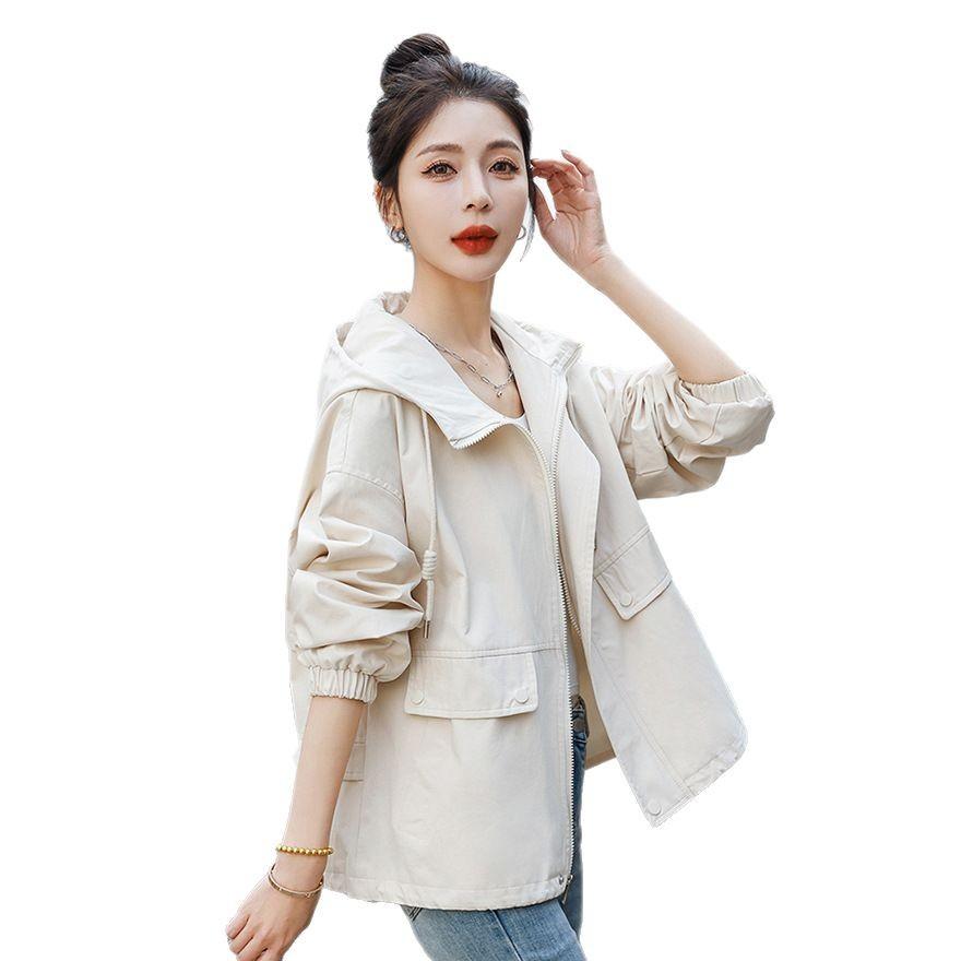 Women's short coat spring and autumn new loose and thin popular explosive version small spring jacket trench coat