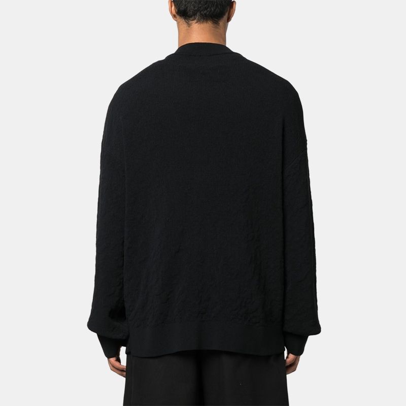 Y-3 Solid Color V-Neck Single-Breasted Long Sleeve Sweater Men sweater H63088