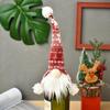 Knitted Faceless Old Man Christmas Wine Bottle Cover & Stopper Gift Set