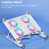 Laptop Cooling Pad 2/4 Quiet Fans Height Adjustable RGB Foldable Aluminum Alloy Computer Cooler Stand Radiator Holder PC Accessories