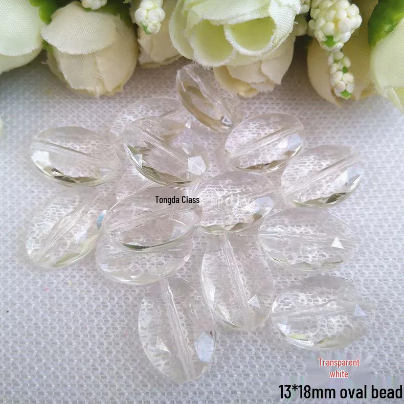 DIY Handmade Beading Kit: Transparent Acrylic Oval Beads for Jewelry, Curtain, Partition, and Accessories