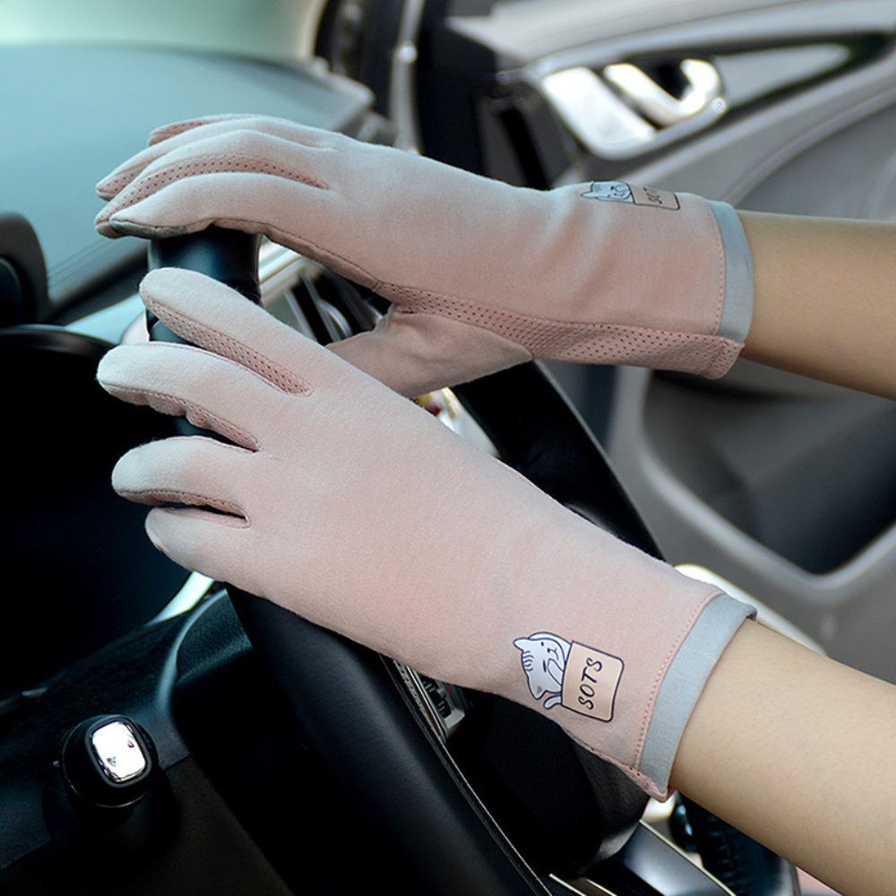 

Spandex Women s Sun Protection Gloves Cotton Sunscreen Gloves New Driving Gloves Ladies білий